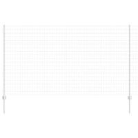VidaXL Hek met paal zilver 1,4 x 10 m staal - thumbnail