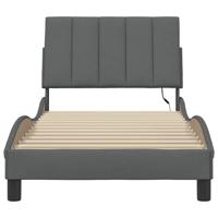 Bedframe zonder matras 90x200 cm stof donkergrijs - thumbnail