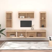 Tv-meubelen 5 st massief grenenhout - thumbnail