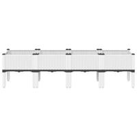 VidaXL Plantenbak met poten 160x40x42 cm polypropeen wit - thumbnail