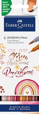 Faber Castell FC-164518 Duo Aquarelmarker Goldfaber BoHo 6 Stuks Faber Castell FC-164518 Duo Aquarelmarker Goldfaber BoHo 6 Stuks