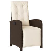 9-delige Tuinset met kussens poly rattan bruin - thumbnail