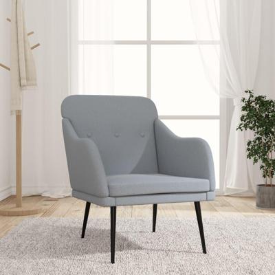 Fauteuil 63x76x80 cm stof lichtgrijs Fauteuil 63x76x80 cm stof lichtgrijs
