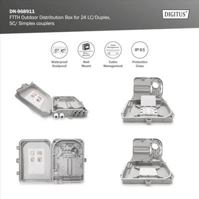Digitus DN-968911 Dibributiebox 16 poorten SC