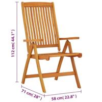 Tuinstoelen 2 st inklapbaar massief eucalyptushout - thumbnail