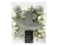 Kerstbal kunststof d8 cm w.mnt 33st Decoris - Decoris - thumbnail