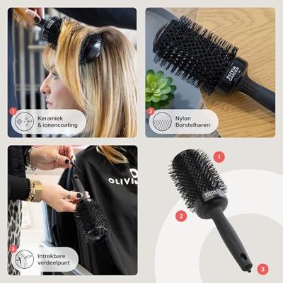 Olivia Garden Blowout Shine Brush Black Ø55mm Olivia Garden Blowout Shine Brush Black Ø55mm