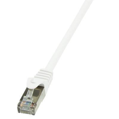 LogiLink CP2021S RJ45 Netwerkkabel, patchkabel CAT 6 F/UTP 0.50 m Wit Snagless 1 stuk(s)