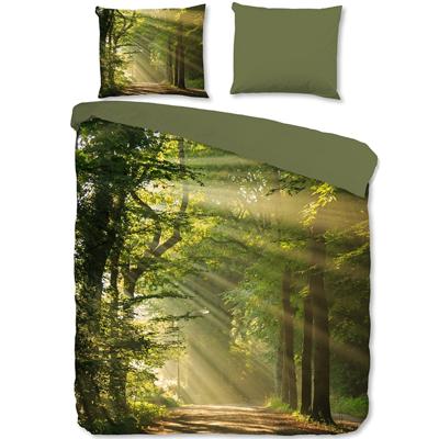 Good Morning Dekbedovertrek WOODS 200x200/220 cm groen