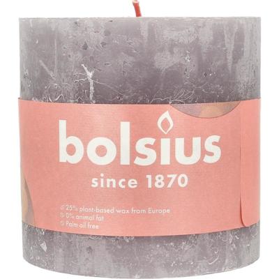 Bolsius kaars rustiek 10x10 cm frosted lavender