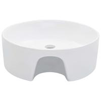 VidaXL Wastafel met overloop 36x13 cm keramiek wit - thumbnail