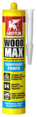 Griffon houtconstructielijm - Wood Max transparant Power - koker 320 g Griffon houtconstructielijm - Wood Max transparant Power - koker 320 g