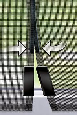 Muskietennet Schellenberg Deuren Magnetisch Glasvezel Antraciet (120 x 240 cm)