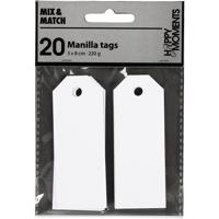Creativ Company Manilla labels wit , 20st. - thumbnail