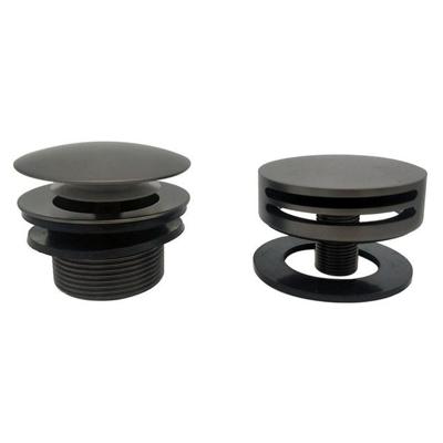 Knop/plug Badoverloop Wiesbaden Inclusief Badvulfunctie Rond Gunmetal Knop/plug Badoverloop Wiesbaden Inclusief Badvulfunctie Rond Gunmetal