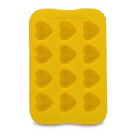 Siliconen chocolade mal lade creatieve geometrie gevormde Ice Cube cake decoratie schimmel vorm: hart (geel) - thumbnail