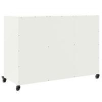 Dressoir 100,5x39x72 cm staal wit - thumbnail
