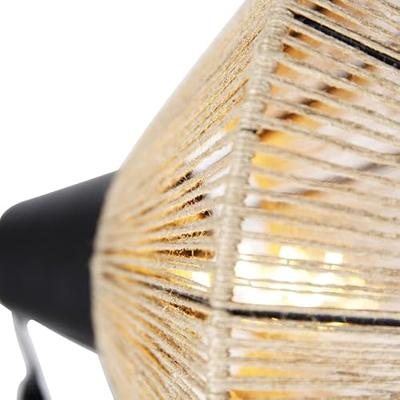 QAZQA Landelijke vloerlamp tripod touw - Jenthe