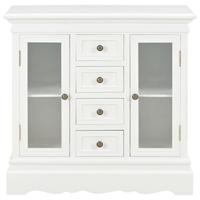 Dressoir 70x28x70 cm massief grenenhout wit - thumbnail