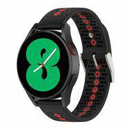 Dot Pattern bandje - Zwart met rood - Samsung Galaxy Watch - 42mm - thumbnail