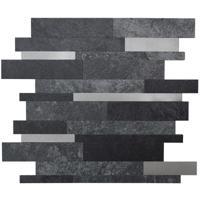 Zelfklevende Antraciet Steenstrips voor Muurdecoratie - thumbnail