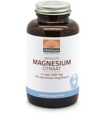Mattisson HealthStyle Magnesium Citraat 60 mg Elementair Magnesium Capsules