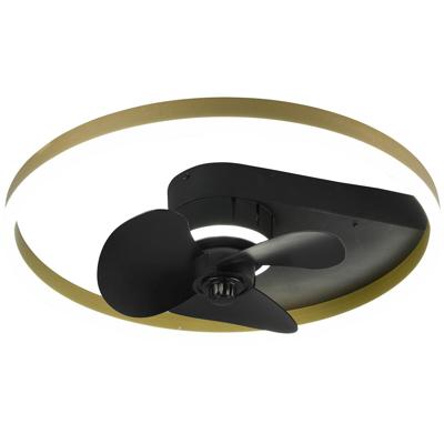 LED Plafondlamp met Ventilator - Dimbaar & Aanpasbare Kleur - Mat Zwart