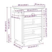 Keukentrolley BODO 67,5x45x80 cm wit - thumbnail