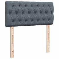 Ottoman bed met matras 100x200 cm fluweel donkergrijs - thumbnail