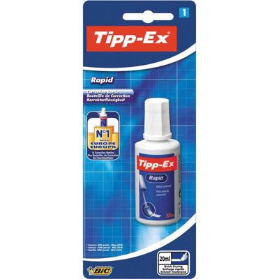 Tipp-Ex correctievloeistof Rapid op blister 10 stuks Tipp-Ex correctievloeistof Rapid op blister 10 stuks