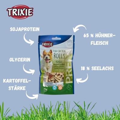 TRIXIE PREMIO FISH CHICKEN ROLLS 75GR 6 ST - thumbnail