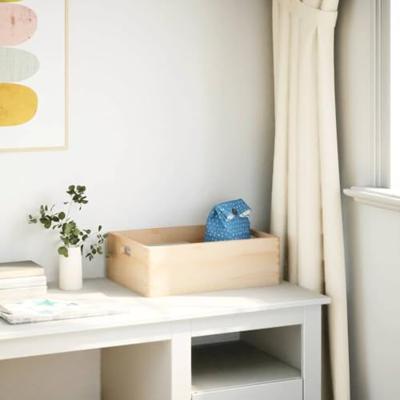 VidaXL Houten kist met handvatten 40x30x13 cm massief grenenhout - thumbnail