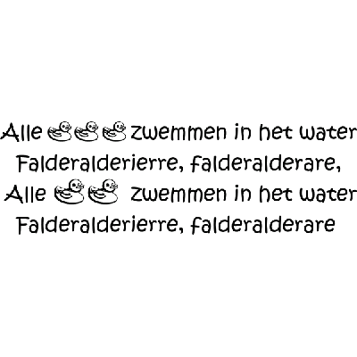 Alle eendjes zwemmen - Muursticker Alle eendjes zwemmen - Muursticker