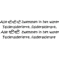 Alle eendjes zwemmen - Muursticker - thumbnail