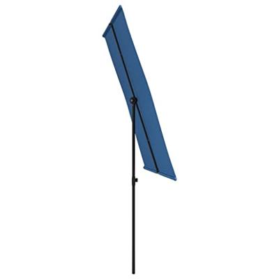 Parasol met aluminium paal 2x1,5 m azuurblauw Parasol met aluminium paal 2x1,5 m azuurblauw