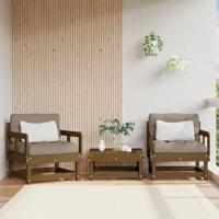 Tuinstoelen 2 st massief grenenhout honingbruin - thumbnail