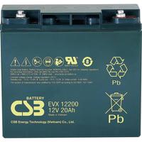 CSB Battery EVX 12200 Loodaccu 12 V 20 Ah Loodvlies (AGM) (b x h x d) 181 x 167 x 76 mm M5-schroefaansluiting Cyclusbestendig, Onderhoudsvrij, Geringe - thumbnail
