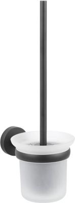Saqu Eurotrend toiletborstel met wandhouder mat zwart