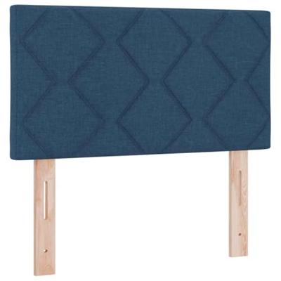Hoofdbord met LED -striplichten Verstelbaar Blauw 180 cm Stof