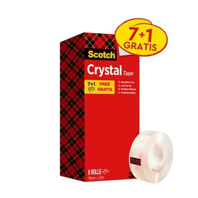 Scotch plakband Crysal Tape, ft 19 mm x 33m, 1 x value pack met 8 rollen waarvan 1 gratis Scotch plakband Crysal Tape, ft 19 mm x 33m, 1 x value pack met 8 rollen waarvan 1 gratis