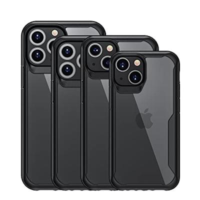 muvit for change Beschermhoes voor Apple iPhone 13, schokbestendig, 2 m, transparant/zwart
