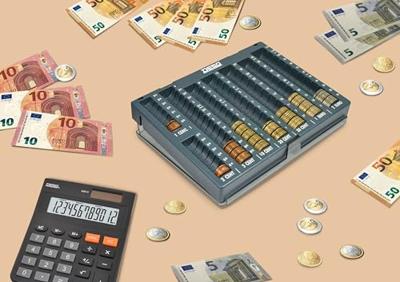 Muntgeldsorteerbak Desq met deksel