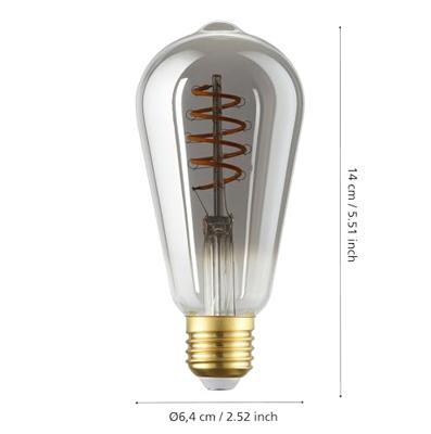 EGLO Ledlamp e27 connect.z - 150lm - dimbaar - 2000k - druppelvormig (st64)