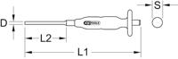 KS Tools 156.0010 Splitdriver met handgreep, rond, Ø 10 mm - thumbnail