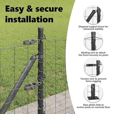 VidaXL Hek met paal grijs 0,8 x 10 m staal en pvc