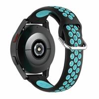 Garmin Forerunner 970 / 570 (47mm) / 255 - Siliconen sportbandje met gesp - Zwart + blauw - thumbnail