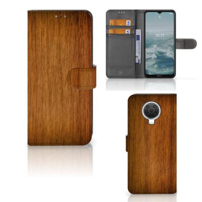Nokia G10 | G20 | Book Style Case | Donker Hout Nokia G10 | G20 | Book Style Case | Donker Hout