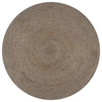VidaXL Vloerkleed handgemaakt rond 90 cm jute grijs - thumbnail