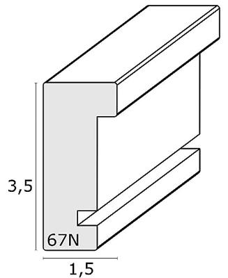 Deknudt Fotokader in wit met dubbele passe-partout 20x20 S67NK1