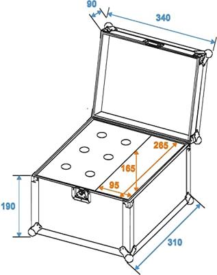 Roadinger 30109891 Microfoon flightcase (l x b x h) 310 x 350 x 310 mm - thumbnail